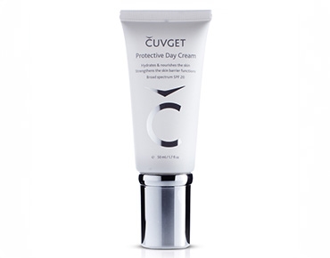 Look your best all day long! CUVGET’s Protective Day Cream acts as a barrier against free radicals that accelerate aging, helping your skin maintain a youthful, healthy glow while enhancing its defense system. Containing SPF 20, it also protects you from the sun’s UV rays while moisturizing your skin. This product does not replace sunscreen, but it can prevent signs of aging caused by sun exposure from appearing and may reduce your risk of skin cancer.